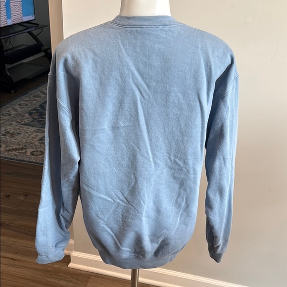 Gildan Medium Newport News Virginia Soft Midweight Floral Blue Sweatshirt - Picture 8 of 9